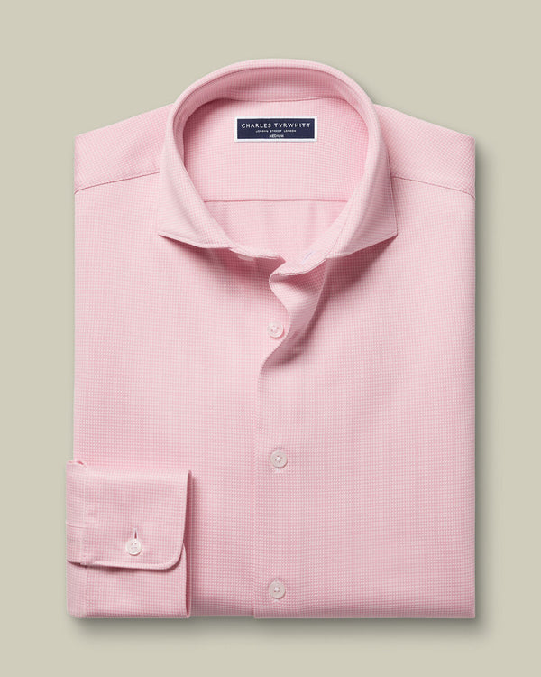 Performance Stretch Shirt - Light Pink & White