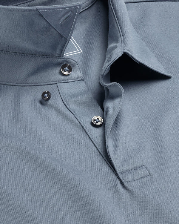 Smart Cotton Polo – Steel Blue