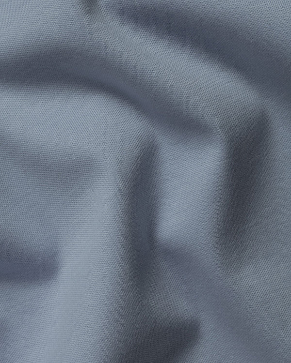 Smart Cotton Polo – Steel Blue