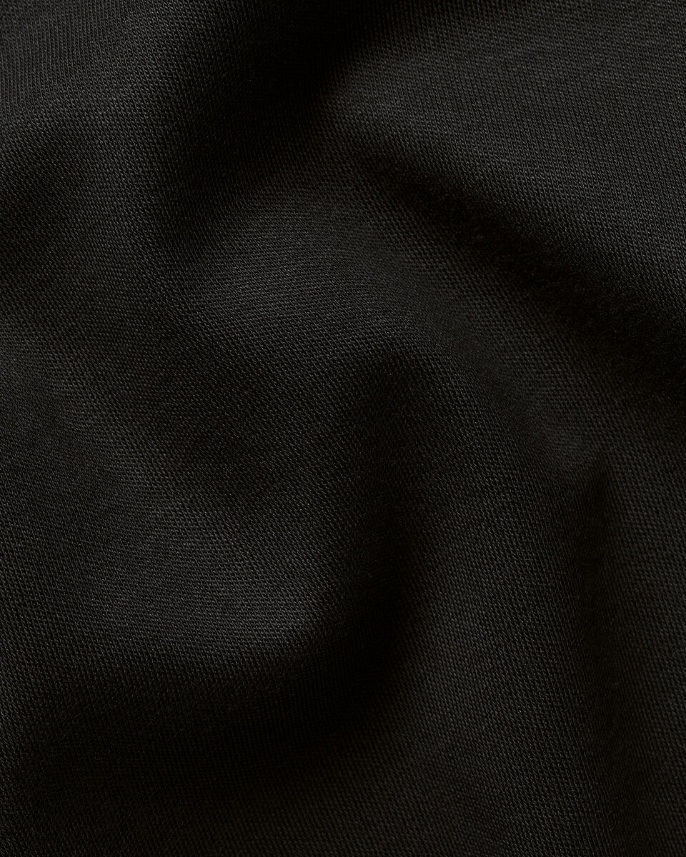 Long Sleeve Smart Cotton Polo - Black