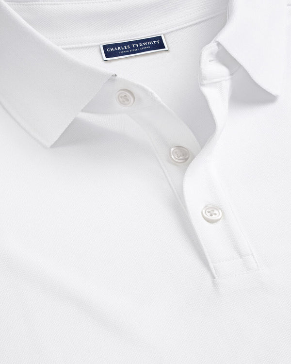 Pique Polo - White