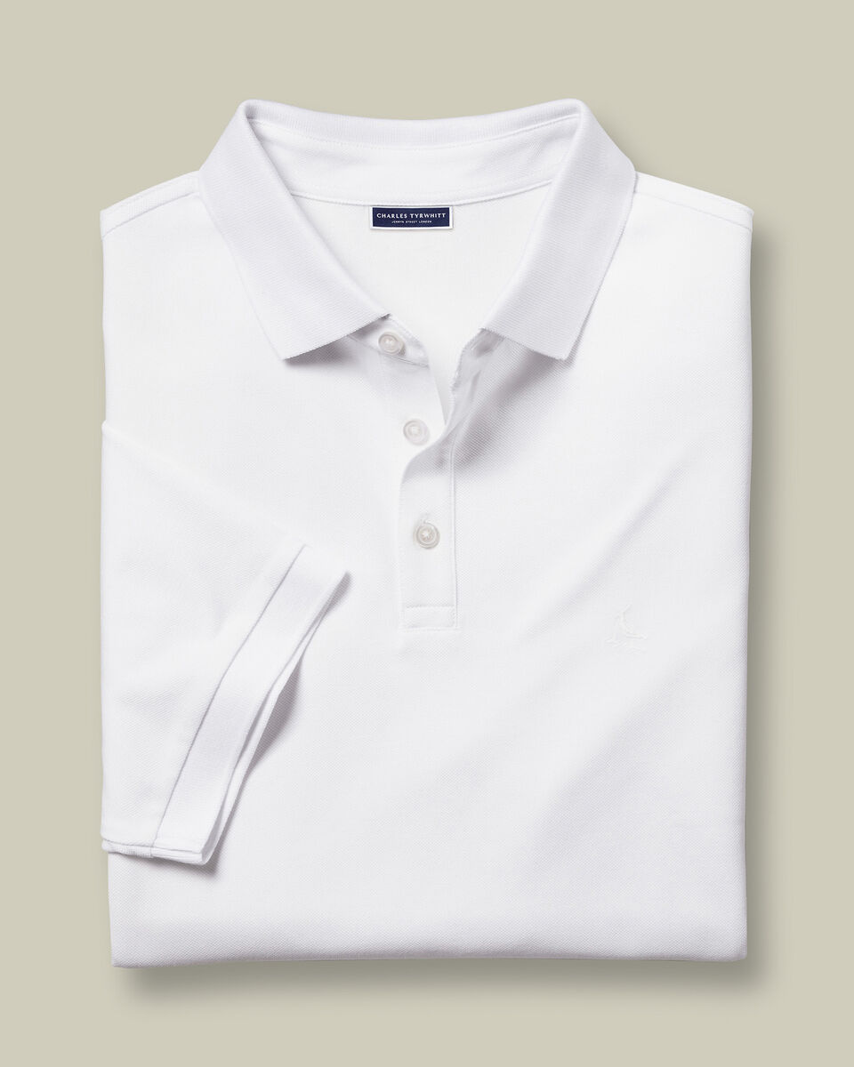 Pique Polo - White