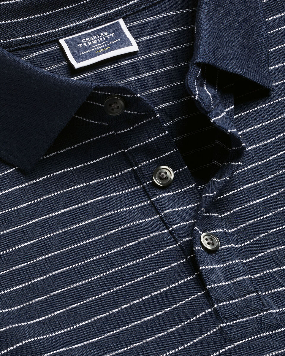 Pique Polo - Navy & White Secondary image