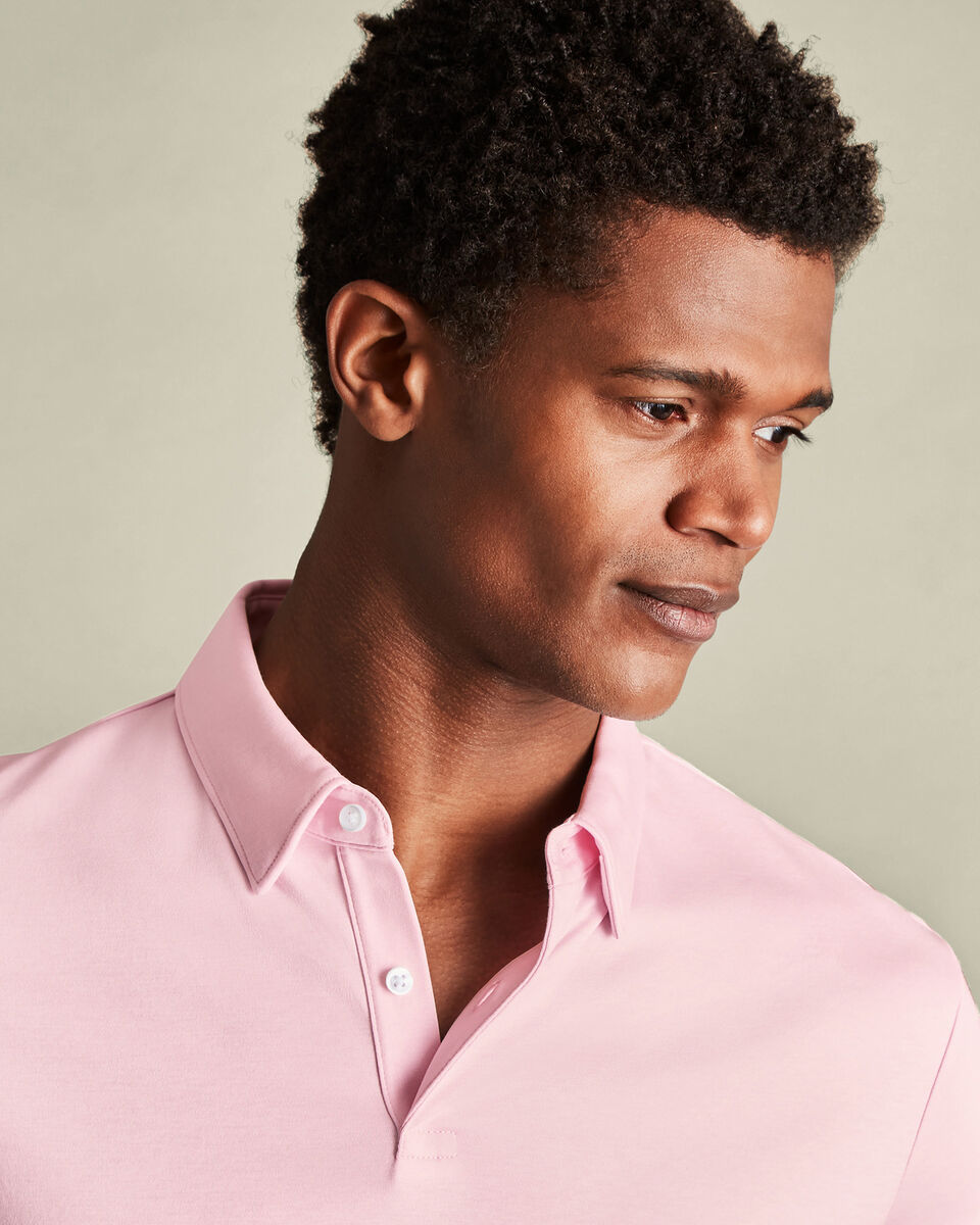 Smart Jersey Polo - Light Pink