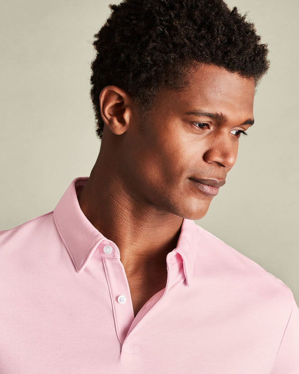 Smart Jersey Polo - Light Pink
