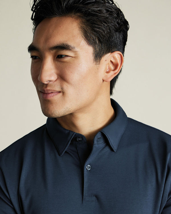 Jersey Polo - Petrol Blue