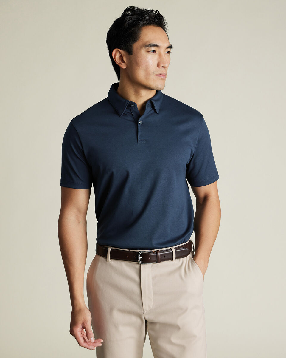 Jersey Polo - Petrol Blue