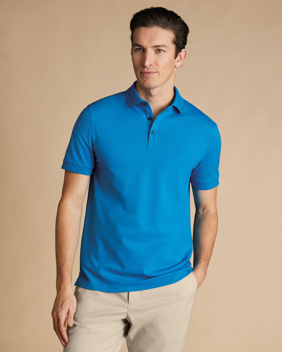Pique Polo - Bright Blue Main image