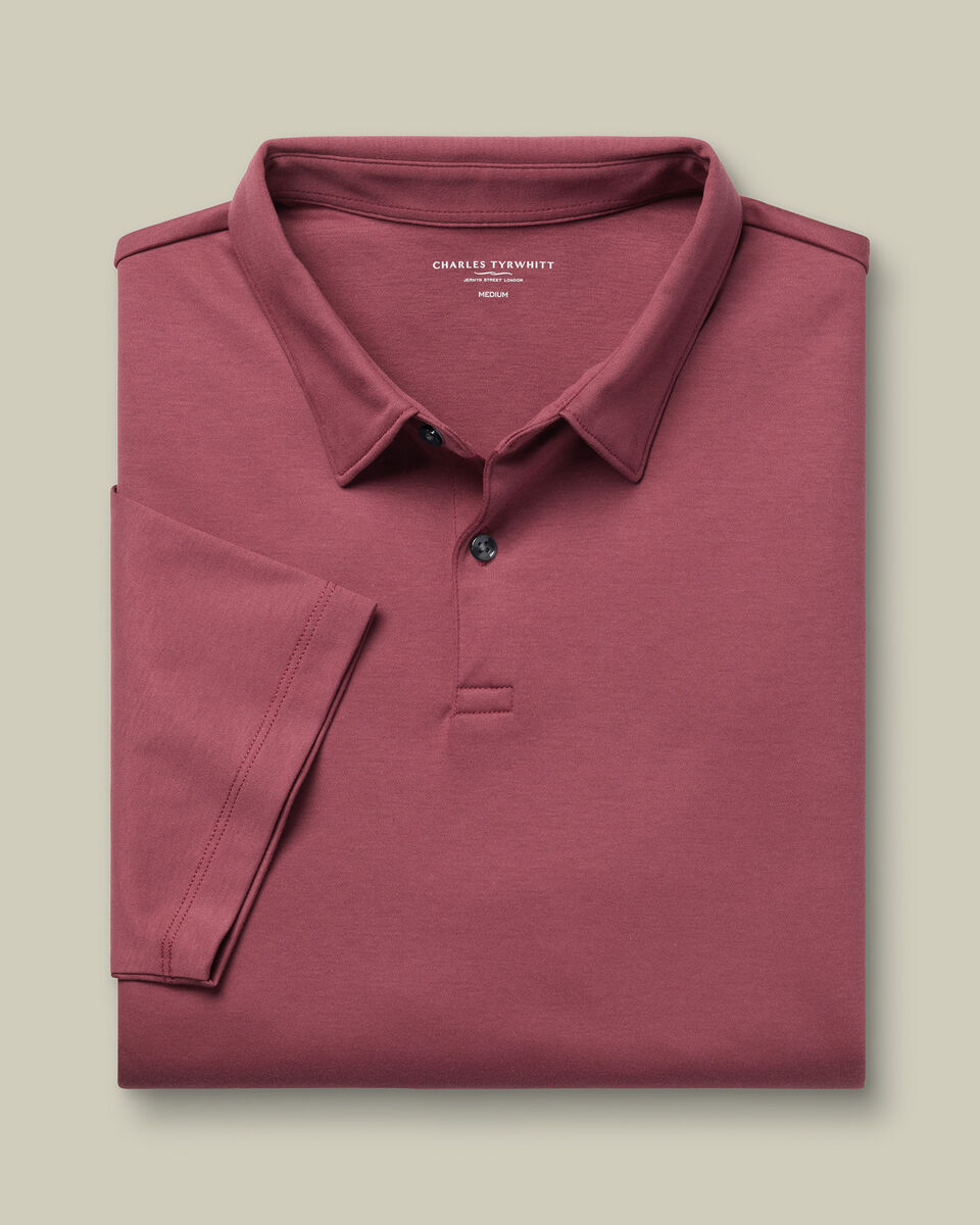 Smart Cotton Polo - Dark Pink