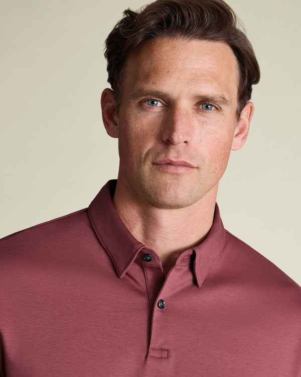 Smart Cotton Polo - Dark Pink