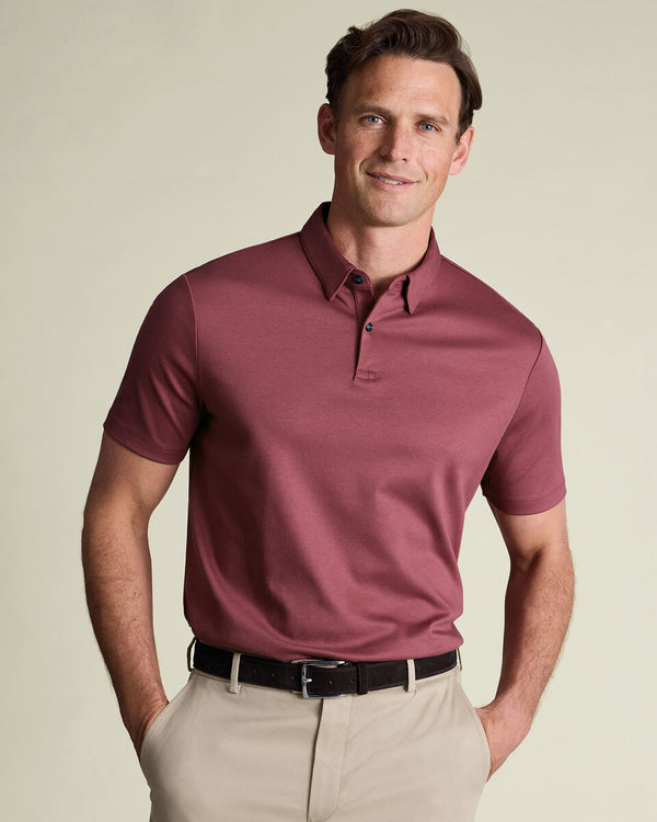 Smart Cotton Polo - Dark Pink