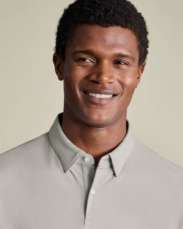 Smart Cotton Polo - Silver Gray