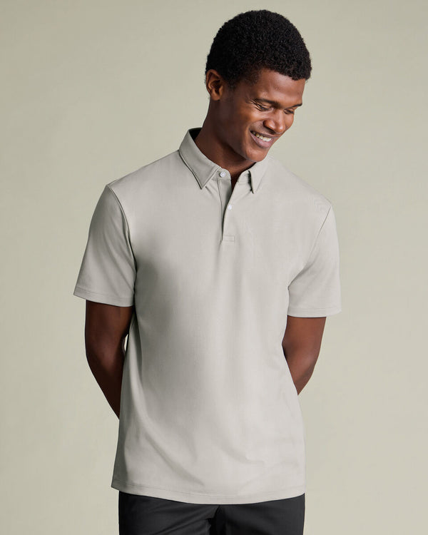 Smart Cotton Polo - Silver Gray