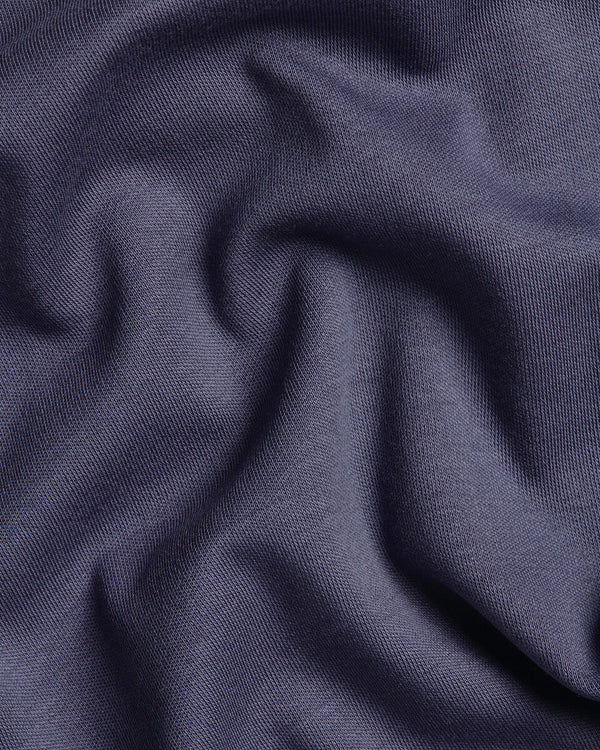 Long Sleeve Smart Cotton Polo - Dark Mauve