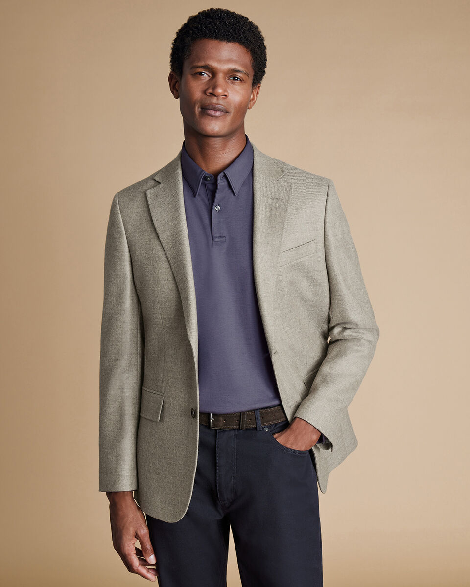 Long Sleeve Smart Cotton Polo - Dark Mauve