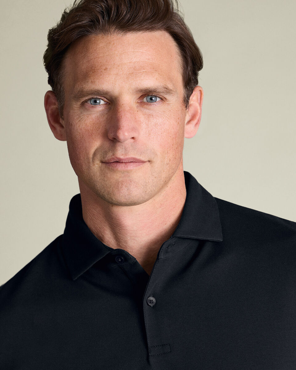 Smart Pique Polo - Black