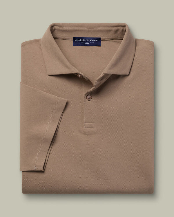 Smart Pique Polo - Camel
