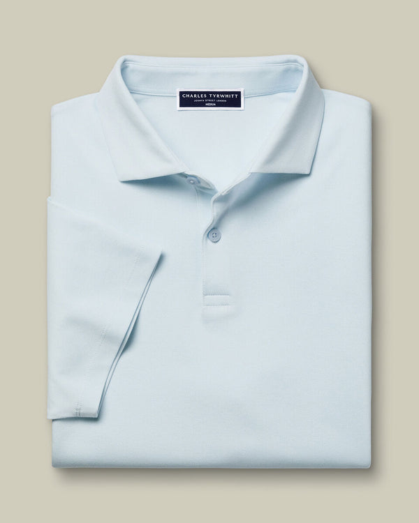 Smart Pique Polo - Ice Blue