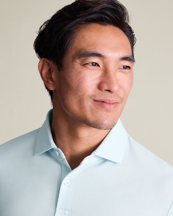 Smart Pique Polo - Ice Blue