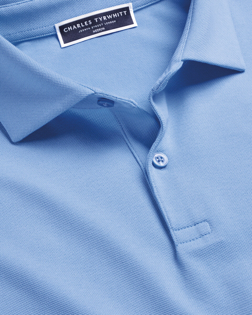 Smart Pique Polo - Cornflower Blue Secondary image