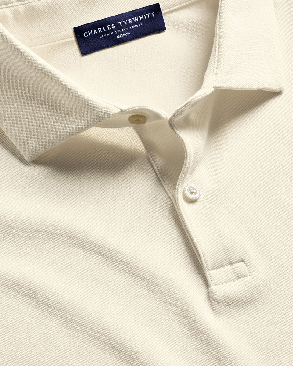 Smart Pique Polo - Cream