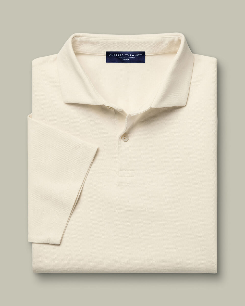 Smart Pique Polo - Cream
