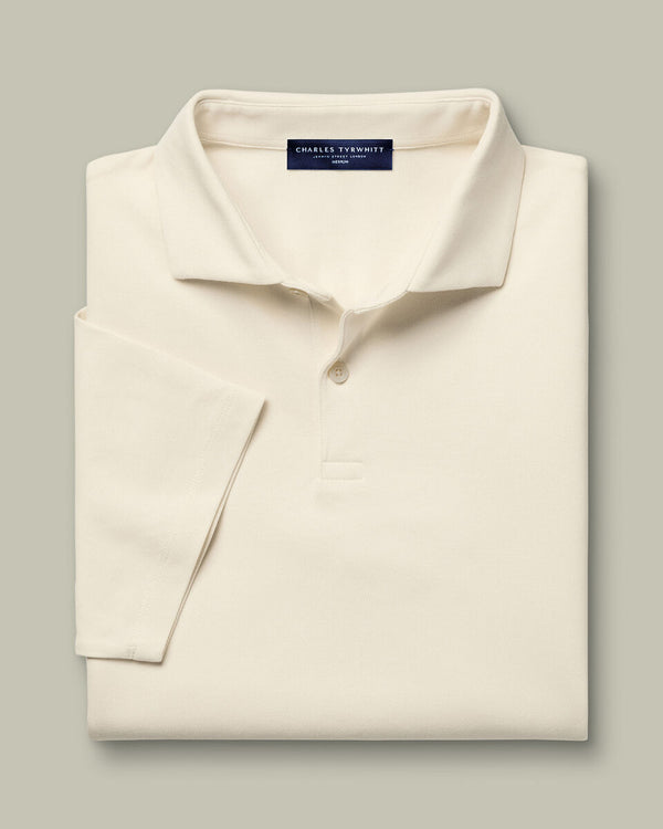 Smart Pique Polo - Cream