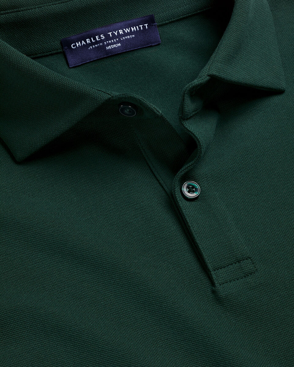 Smart Pique Polo - Dark Green