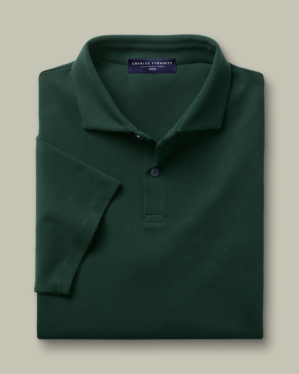 Smart Pique Polo - Dark Green