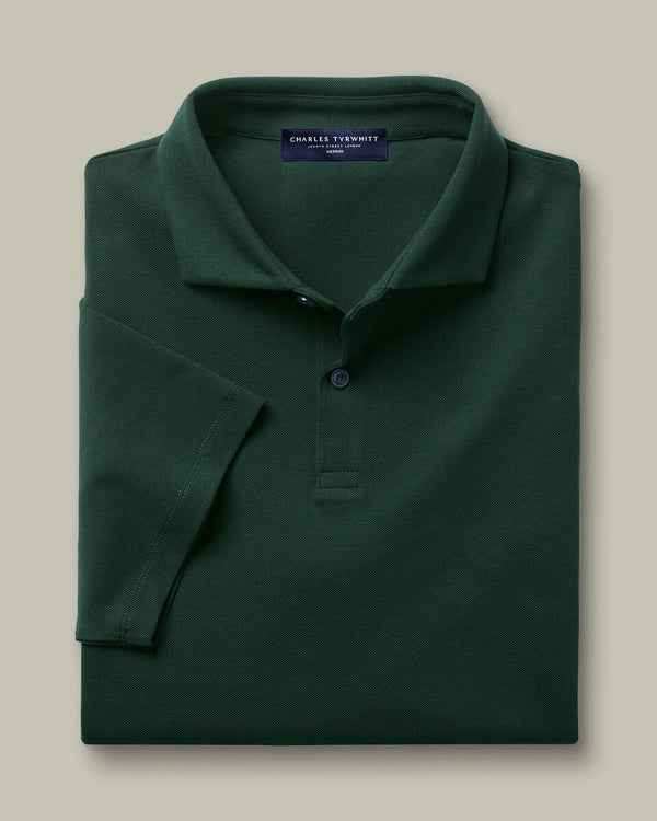 Smart Pique Polo - Dark Green