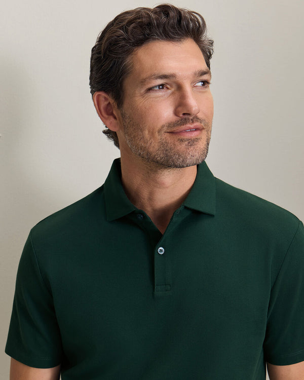Smart Pique Polo - Dark Green