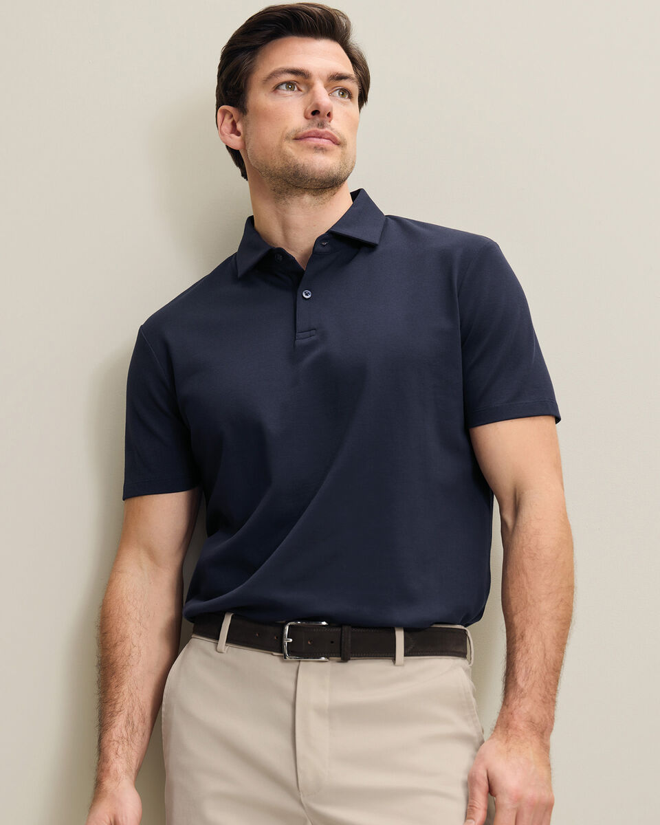 Smart Pique Polo - Navy Main image