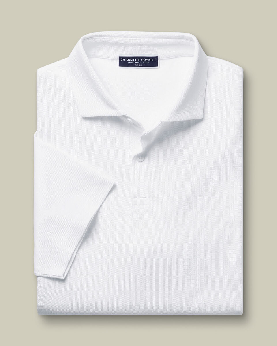 Smart Pique Polo - White