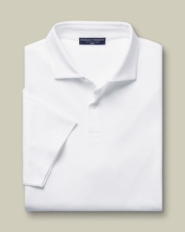 Smart Pique Polo - White
