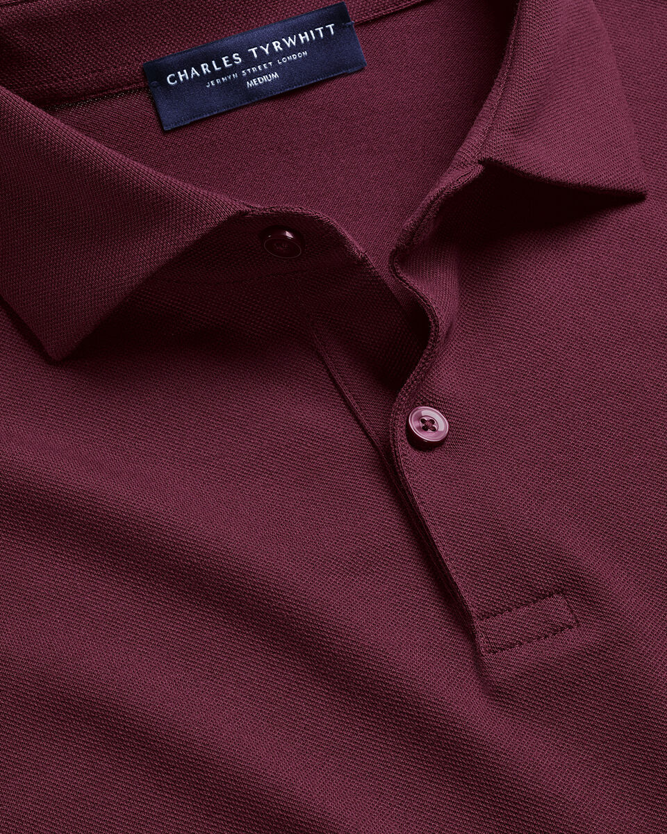 Smart Pique Polo - Wine Red Secondary image