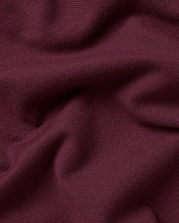 Smart Pique Polo - Wine Red