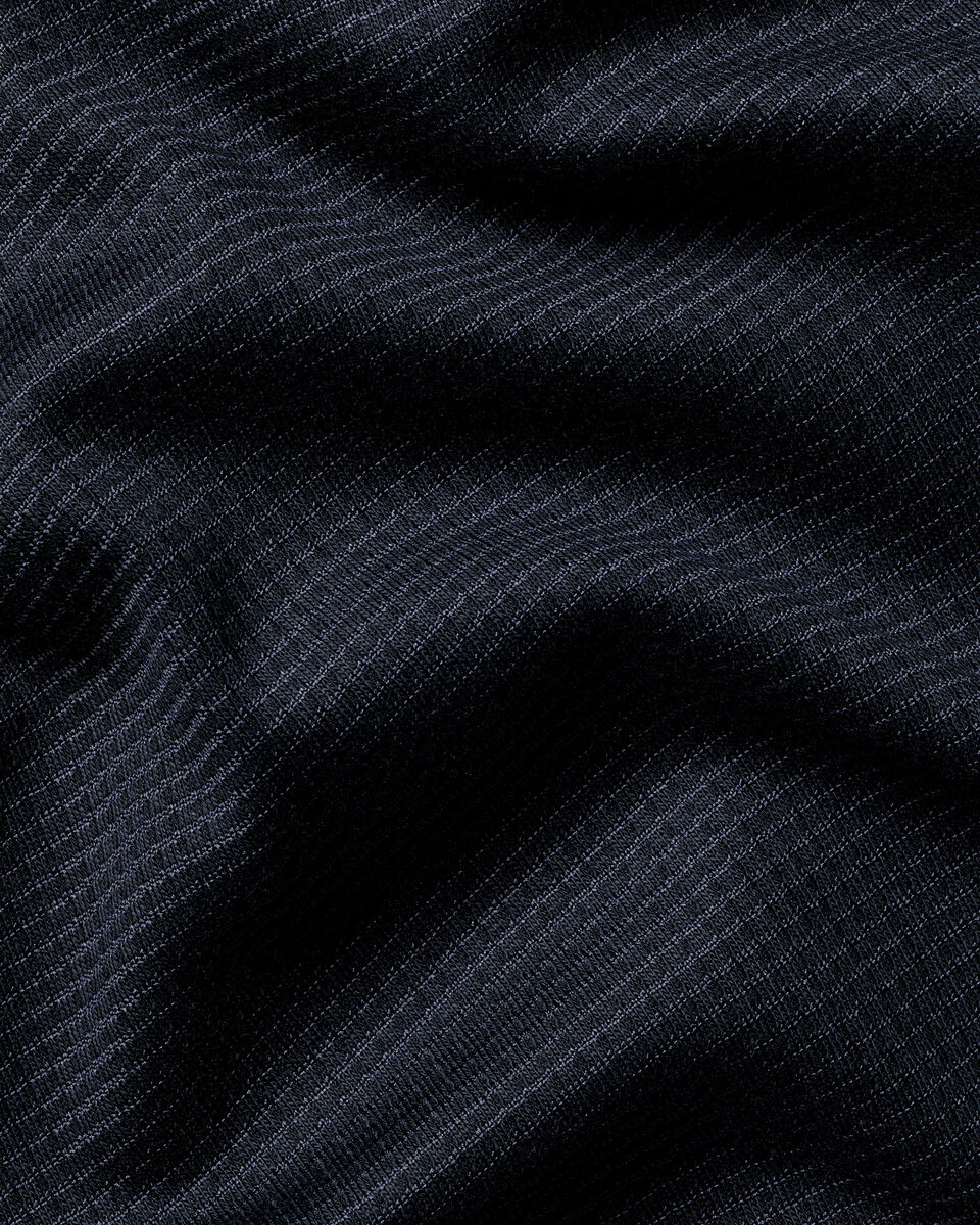 Performance Textured Zip-Neck Polo - Navy
