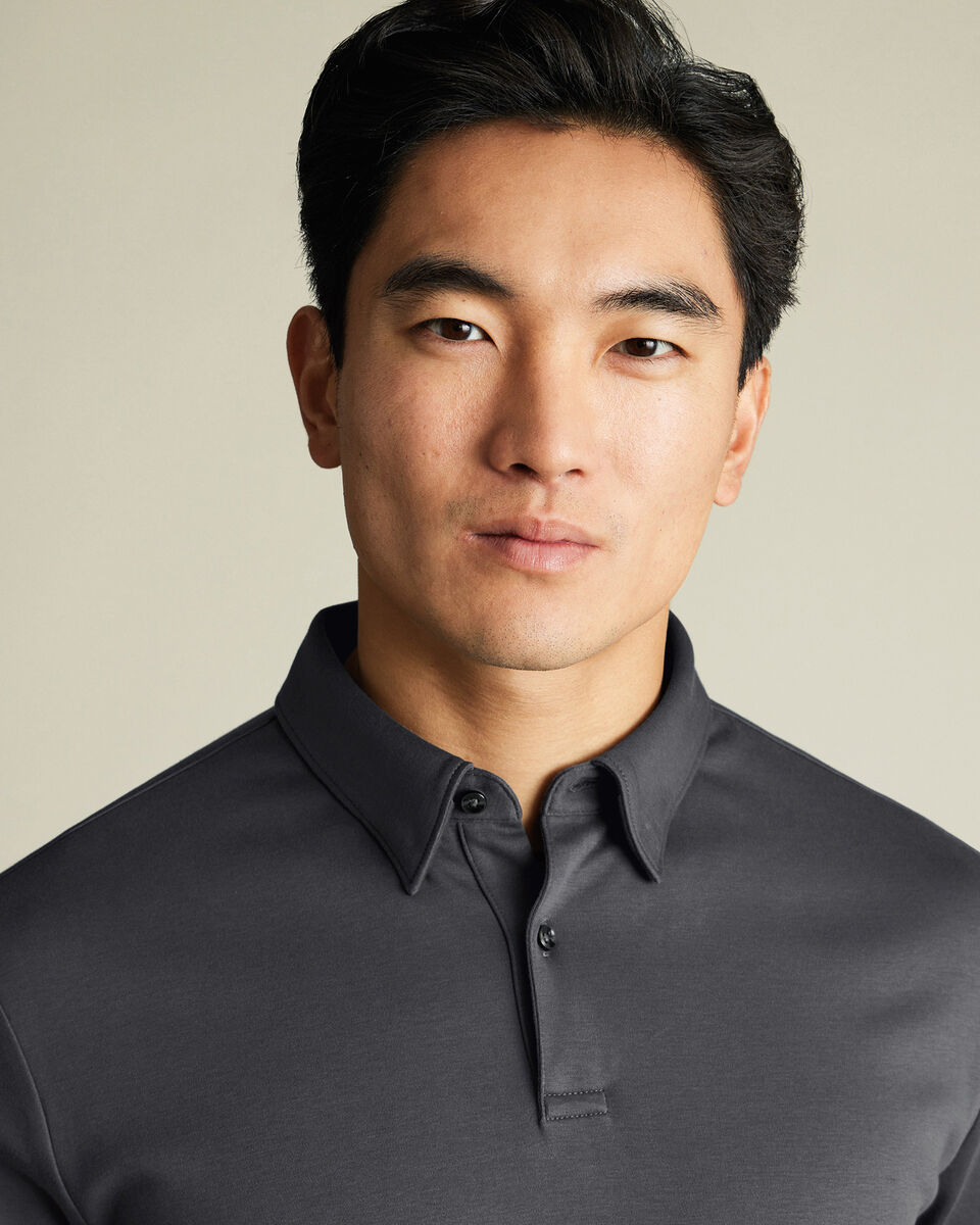 Smart Cotton Polo - Graphite Gray
