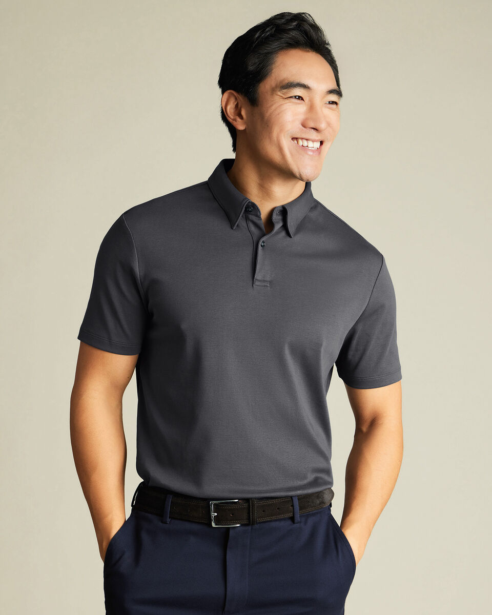 Smart Cotton Polo - Graphite Gray