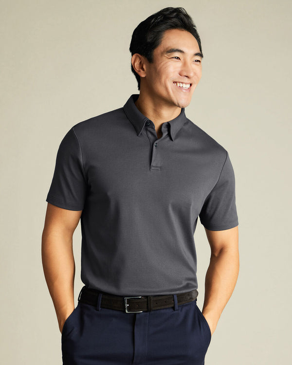 Smart Cotton Polo - Graphite Gray