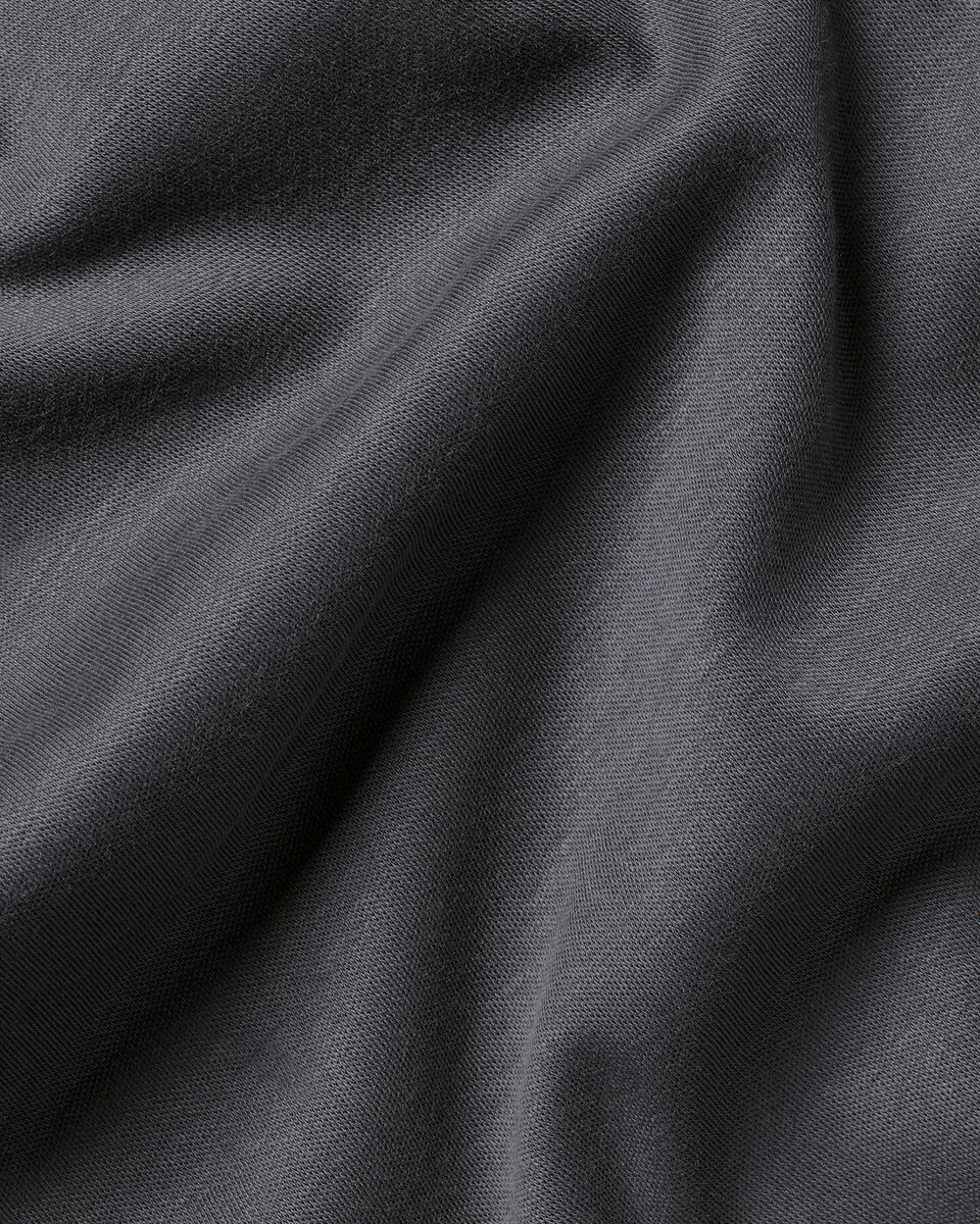 Long Sleeve Smart Cotton Polo - Graphite Gray