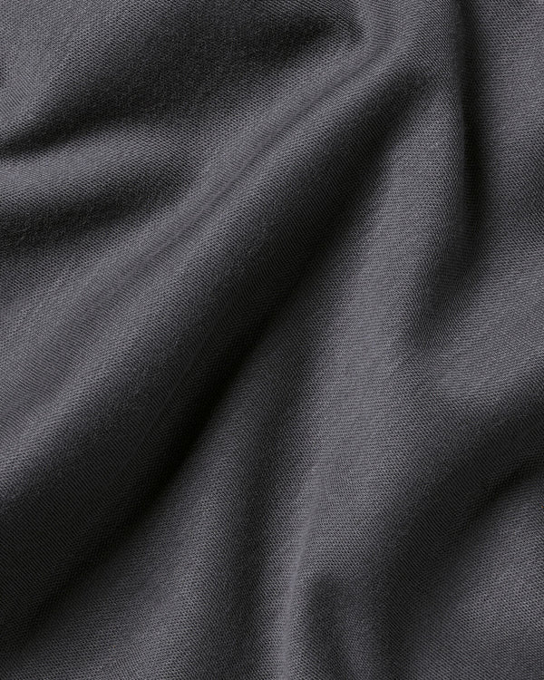 Long Sleeve Smart Cotton Polo - Graphite Gray