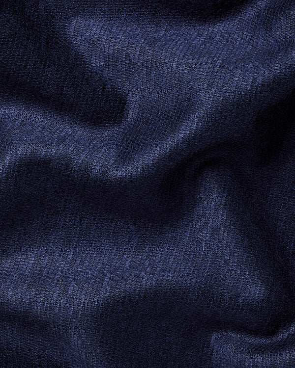 Pure Linen Polo - Navy