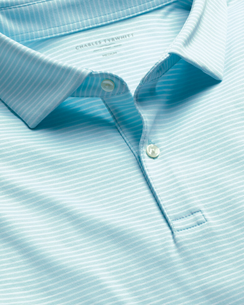 Performance Stripe Polo - Aqua Secondary image