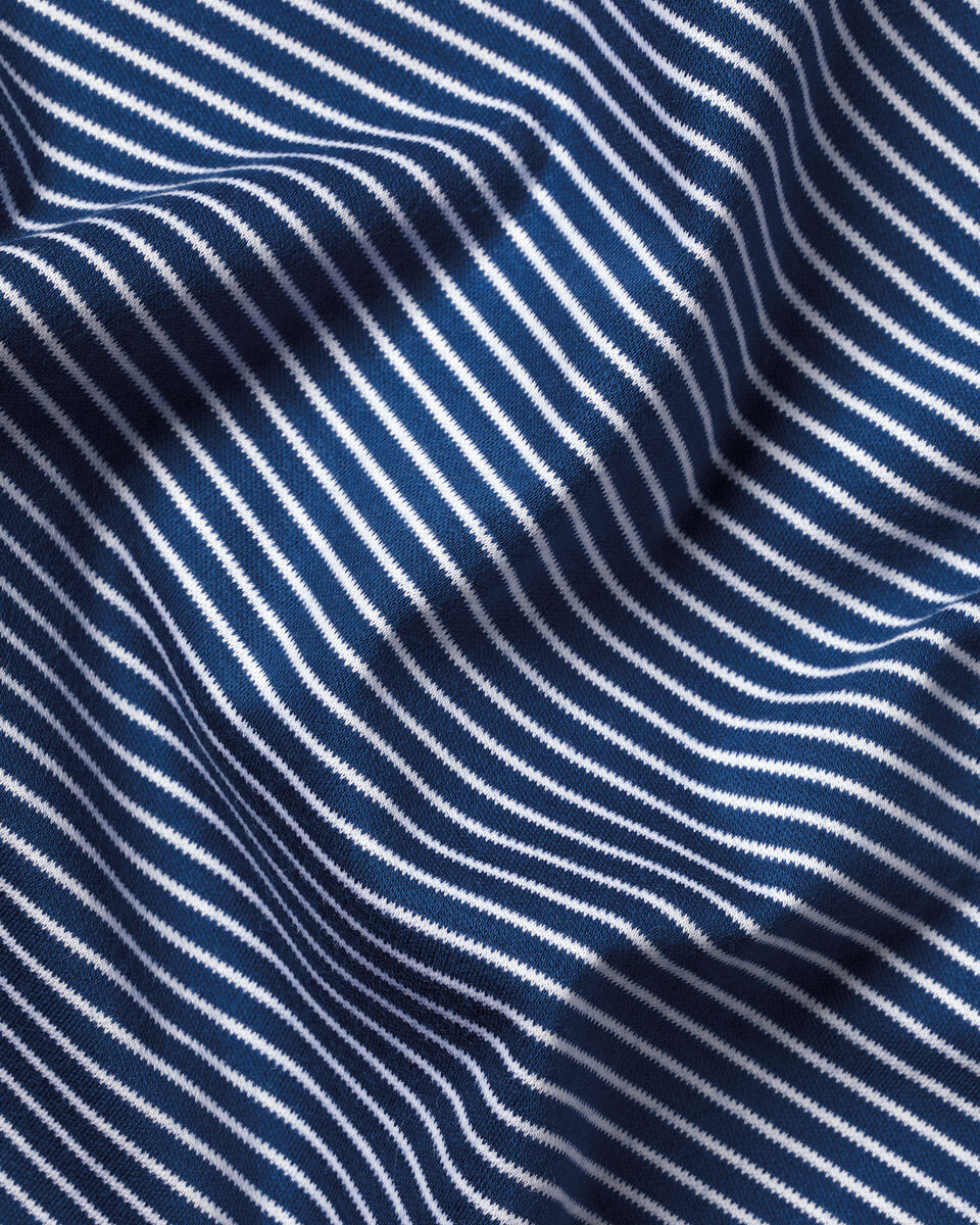 Performance Stripe Polo - Navy