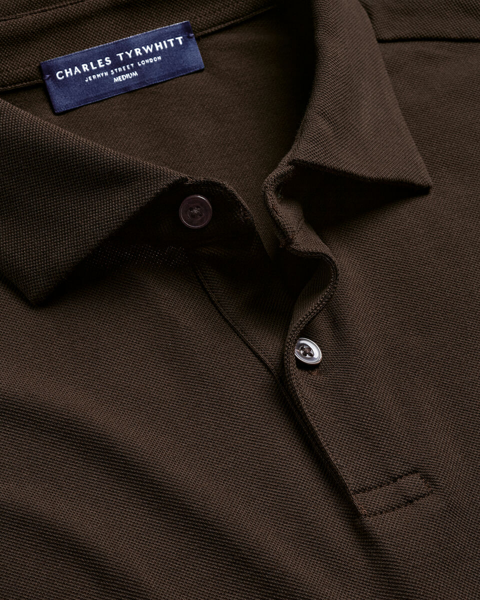 Smart Pique Polo – Chocolate Brown