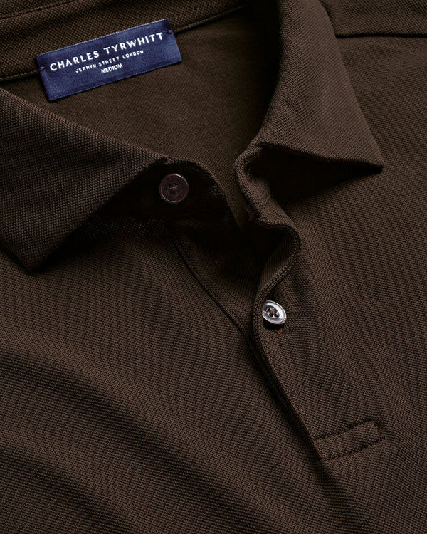 Smart Pique Polo – Chocolate Brown
