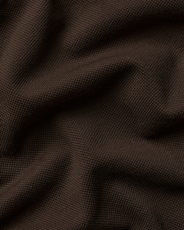 Smart Pique Polo – Chocolate Brown