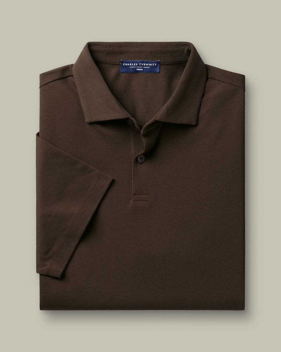 Smart Pique Polo – Chocolate Brown