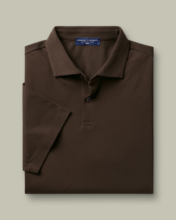 Smart Pique Polo – Chocolate Brown